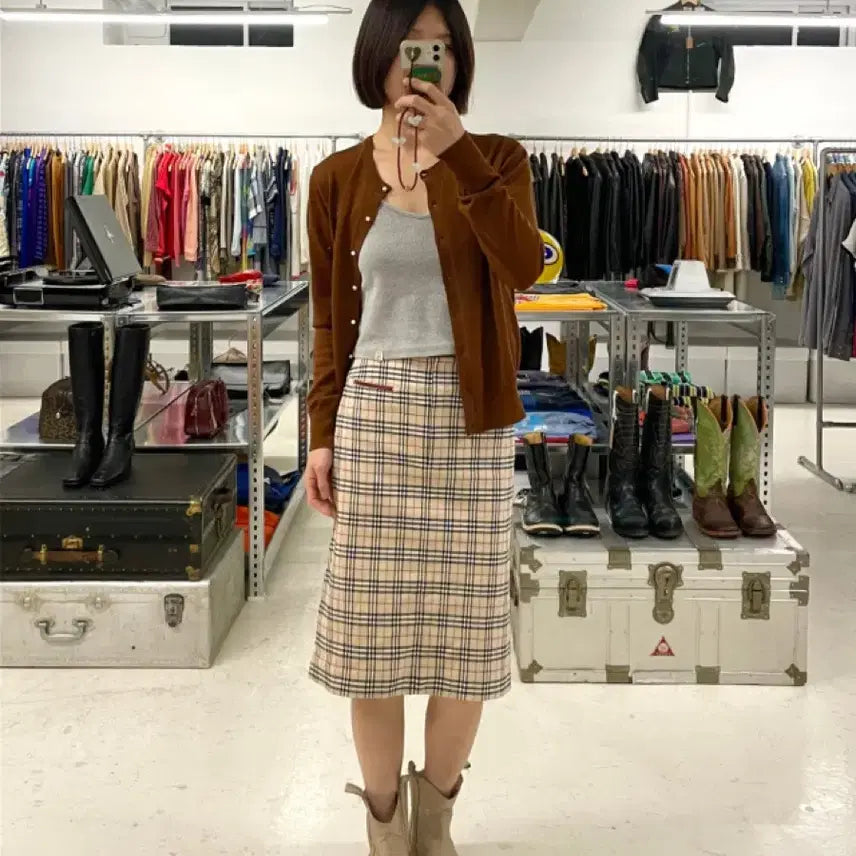 [BUNJANG] Burberry Nova Check Skirt / BURBERRY nova check skirt 버버리 노바체크 스커트