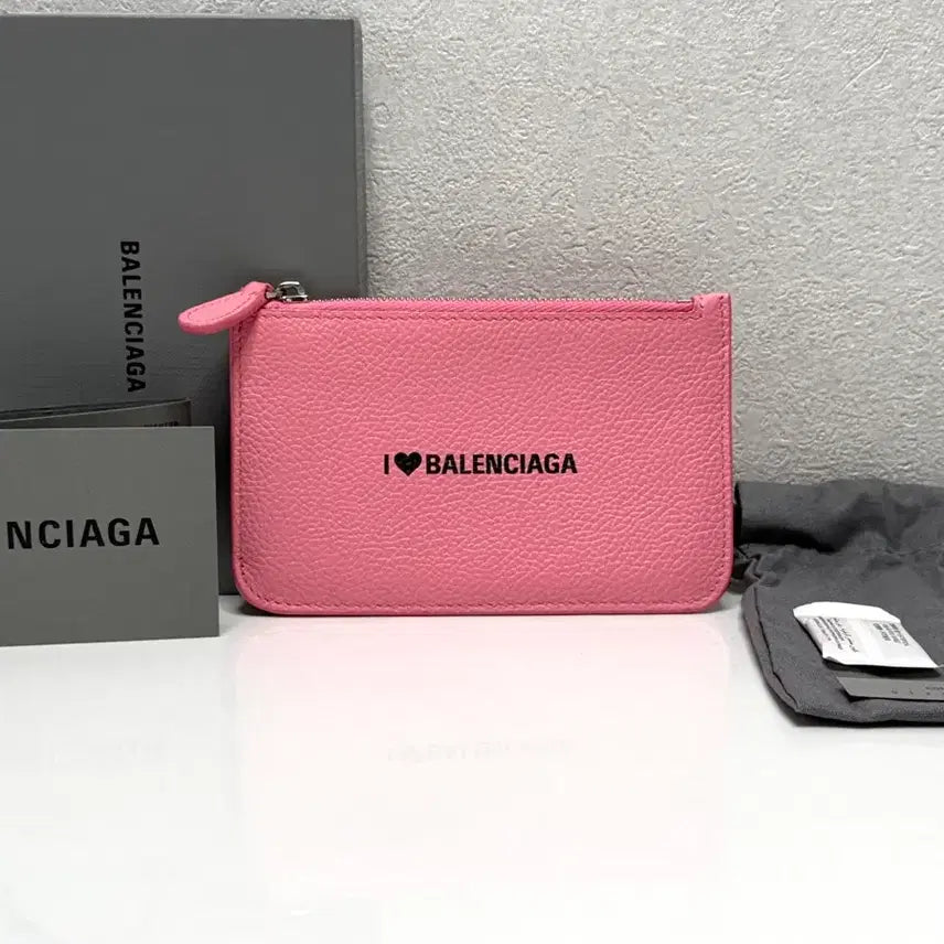 [BUNJANG] Balenciaga Zipper Card Wallet Pink / (정품/새상품)발렌시아가 지퍼 카드지갑 핑크
