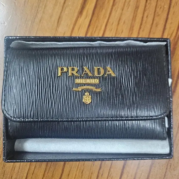 [BUNJANG] Prada Saffiano Metal Key Wallet Black / 프라다 사피아노 키지갑