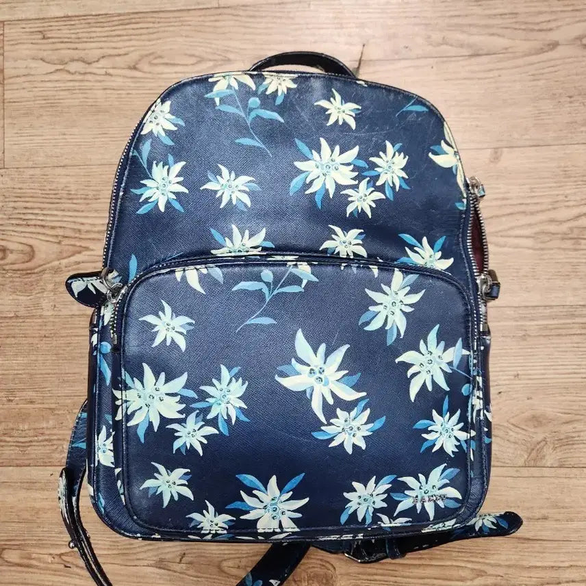 [BUNJANG] Bally Navy Floral Backpack / 발리백팩
