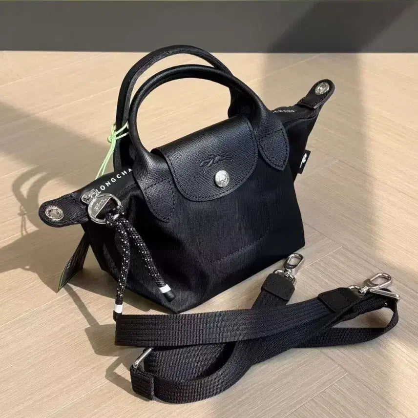 [BUNJANG] Longchamp Le Pliage Energy XS Mini Handbag Black with Cross Strap / 롱샴 르 플리아쥬 에너지 XS 미니 핸드백 블랙 크로스 스트랩 포함 숄더백 새상품