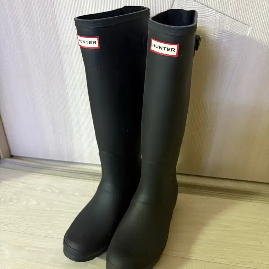 [BUNJANG] Hunter Original Back Adjustable Tall Rain Boots Black 250 / 헌터 오리지널 백 어드저스터블 톨 레인부츠 블랙 250