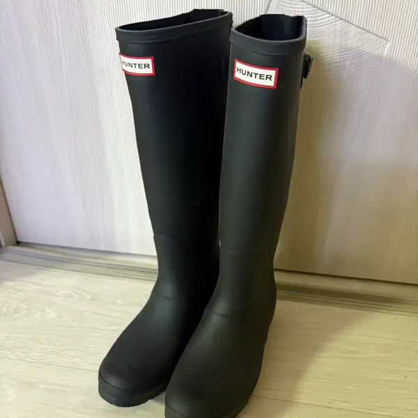 [BUNJANG] Hunter Original Back Adjustable Tall Rain Boots Black 250 / 헌터 오리지널 백 어드저스터블 톨 레인부츠 블랙 250