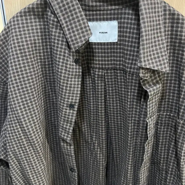 [BUNJANG] Paren Check Shirt Size 1 / 퍼렌 체크셔츠 1사이즈