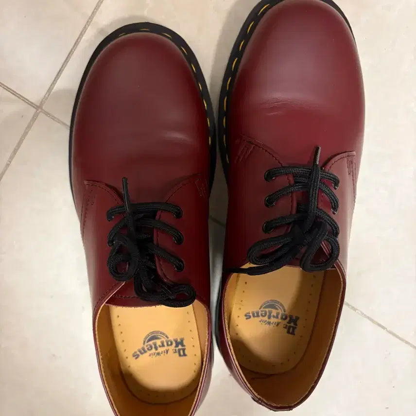 [BUNJANG] Dr. Martens 3-Eye Derby Shoes Burgundy / UK7 2회착) 닥터마틴 3홀 더비 슈즈 버건디 팔아요
