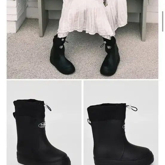 [BUNJANG] Reclow String Mid Rain Boots / 리끌로우 스트링 미들 레인부츠