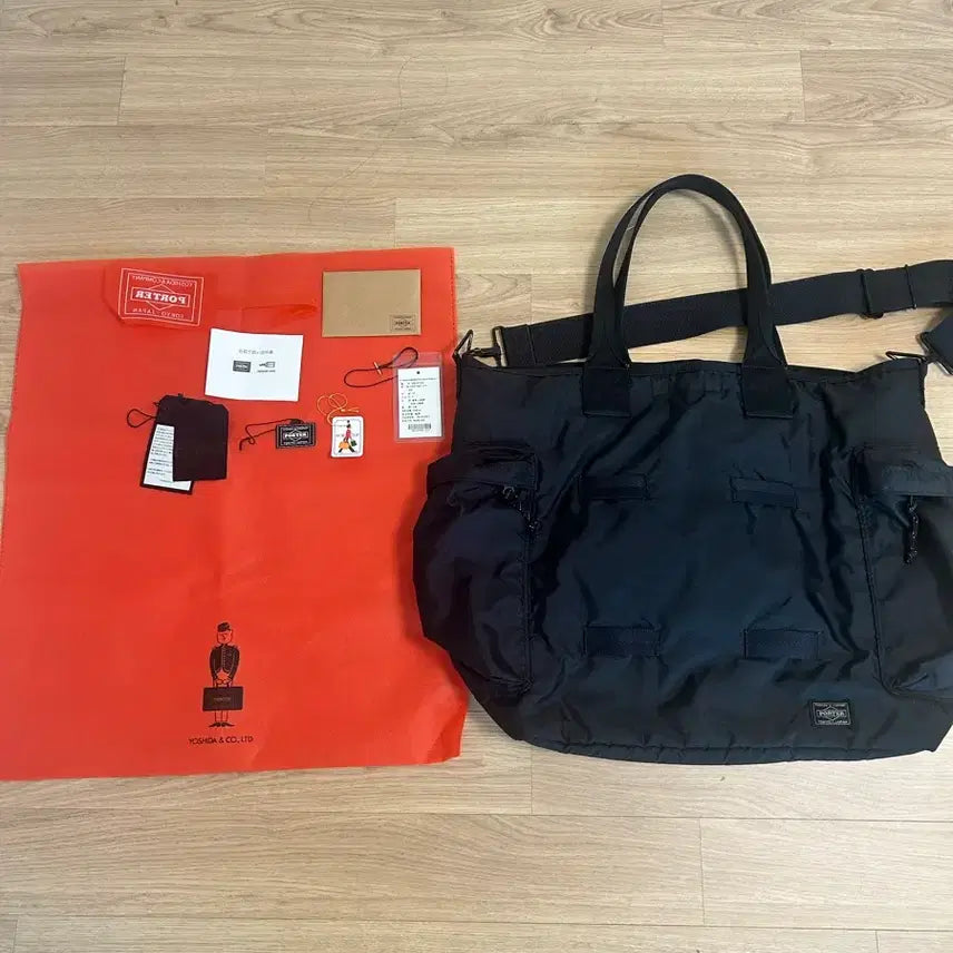 [BUNJANG] Porter Force 2-Way Tote Bag Black / 포터 포스 투웨이 토트백 블랙