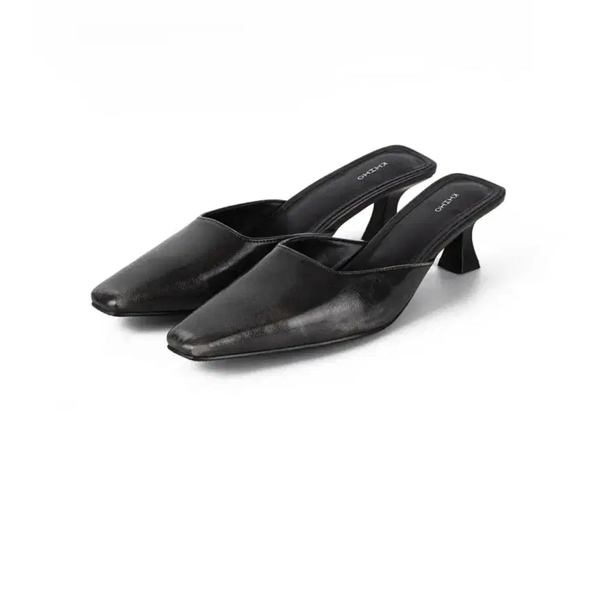 [BUNJANG] KHIHO NEA Mule Vintage Charcoal Slingback Sandals / KHIHO 기호 NEA MULE / VINTAGE CHARCOAL 힐 뮬 슬링백 샌들