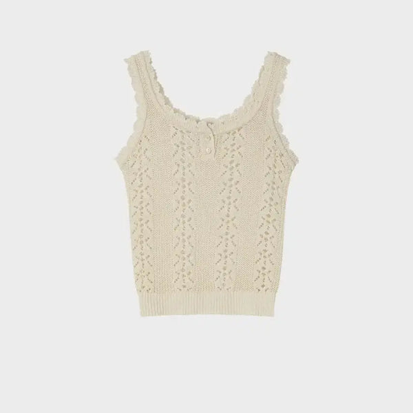 [BUNJANG] Grove Kiko Skashi Knit Sleeveless Top / 그로브 나시 KIKO SKASHI KNIT SLEEVELESS