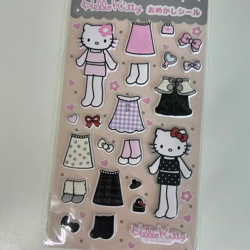[BUNJANG] Sanrio Hello Kitty Long-Legged Kitty Dress-Up Sticker Set / 산리오 헬로키티 롱다리키티 옷 입히기 스티커