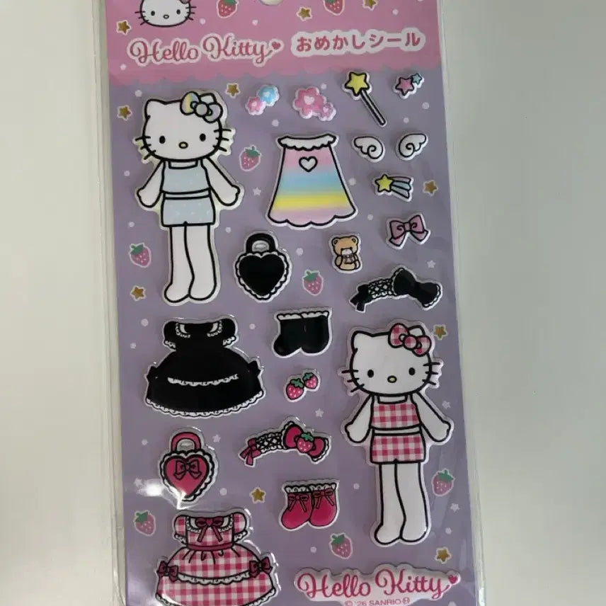 [BUNJANG] Sanrio Hello Kitty Long Legs Kitty Dress-Up Sticker Set / 산리오 헬로키티 롱다리키티 옷 입히기 스티커
