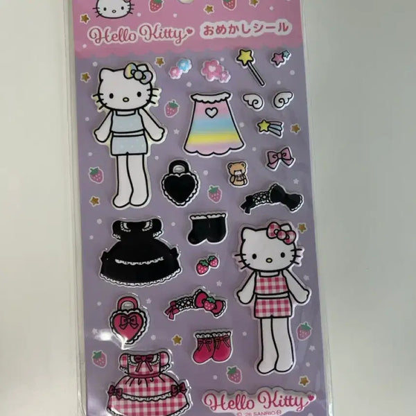[BUNJANG] Sanrio Hello Kitty Long Legs Kitty Dress-Up Sticker Set / 산리오 헬로키티 롱다리키티 옷 입히기 스티커
