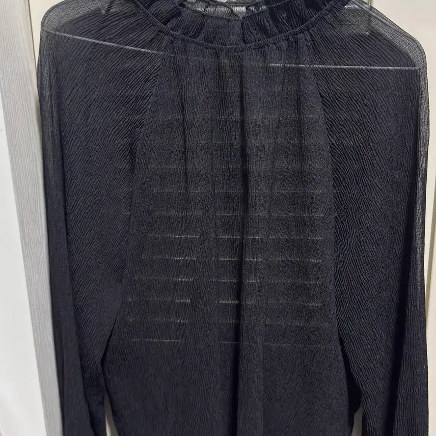 [BUNJANG] Black See-Through Blouse / 블랙 시스루 블라우스(새상품)