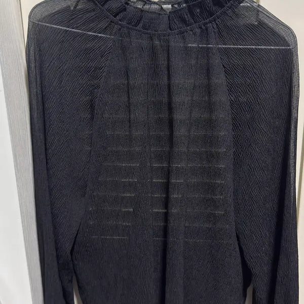 [BUNJANG] Black See-Through Blouse / 블랙 시스루 블라우스(새상품)