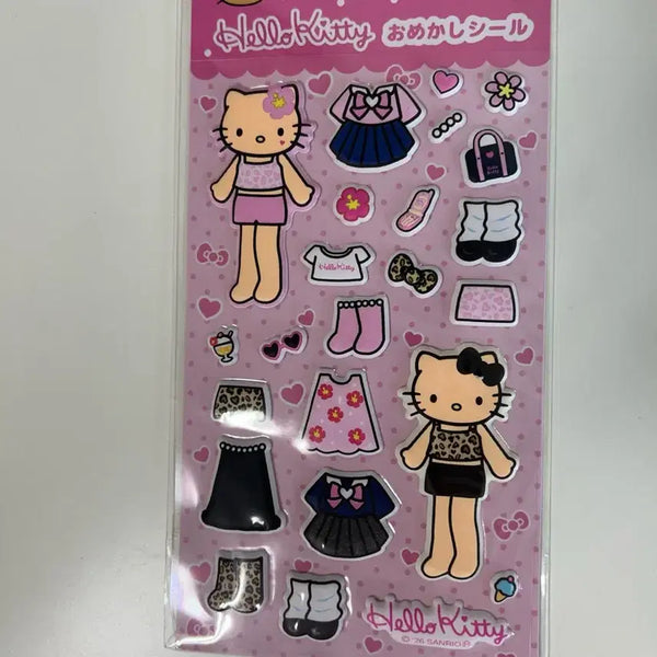 [BUNJANG] Sanrio Hello Kitty Long Legged Kitty Dress-Up Sticker Set / 산리오 헬로키티 롱다리키티 옷 입히기 스티커
