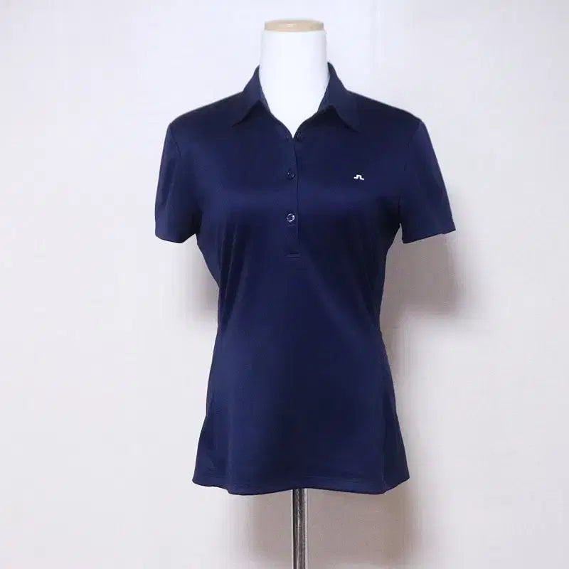 [BUNJANG] J.LINDEBERG Women's Navy Golf Short Sleeve Polo Shirt / 제이린드버그 여성55 골프 반팔 티셔츠(5)