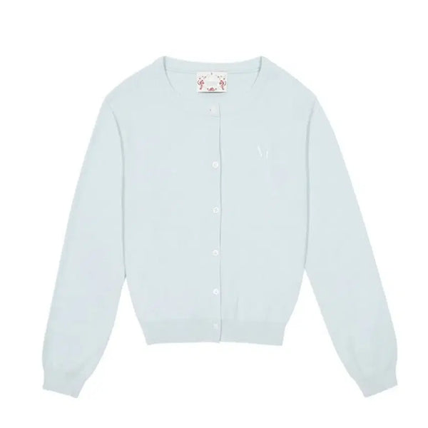 [BUNJANG] Margarine Fingers Logo Plain Cardigan Sky / 마가린핑거스 LOGO PLAIN CARDIGAN SKY