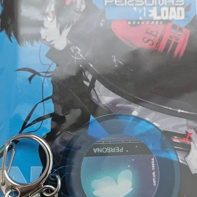 [BUNJANG] Persona 3 Record Keychain Blue / 페르소나3 레코드 키링 블루