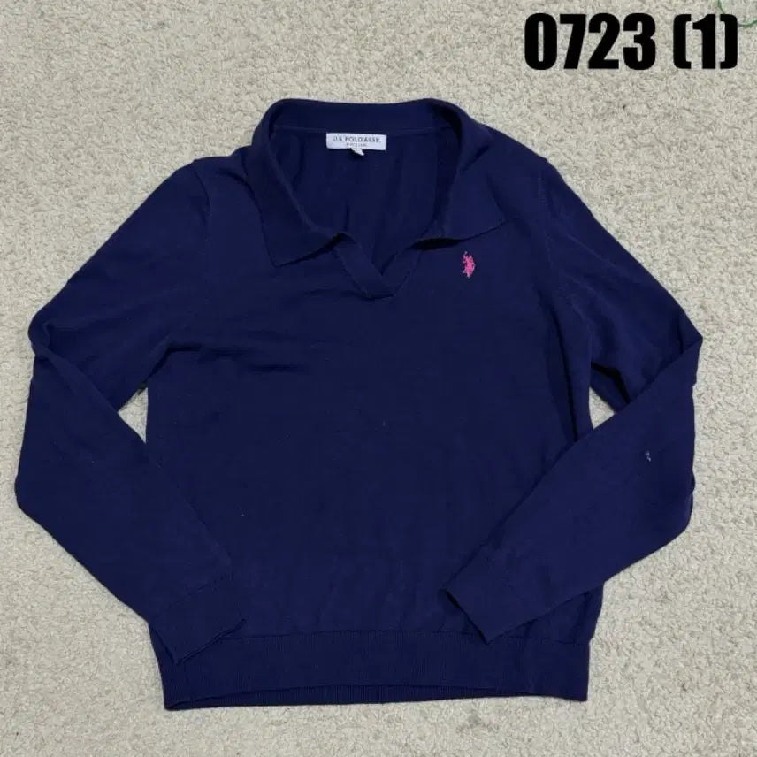 [BUNJANG] US Polo Assn. Navy Pink Horse Logo Sweater / US 폴로 스웨터 네이비 핑크 로고