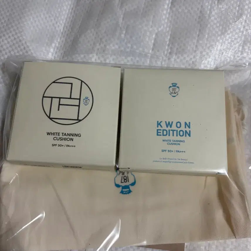 [BUNJANG] 187 Lab Kwon Edition White Tanning Cushion Bundle Set (2ea) / 187라벨 2개 권에디션 화이트태닝 쿠션 일괄