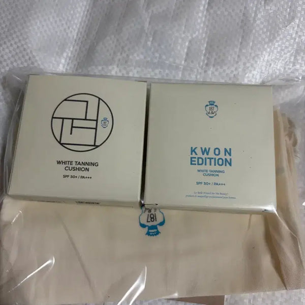 [BUNJANG] 187 Lab Kwon Edition White Tanning Cushion Bundle Set (2ea) / 187라벨 2개 권에디션 화이트태닝 쿠션 일괄