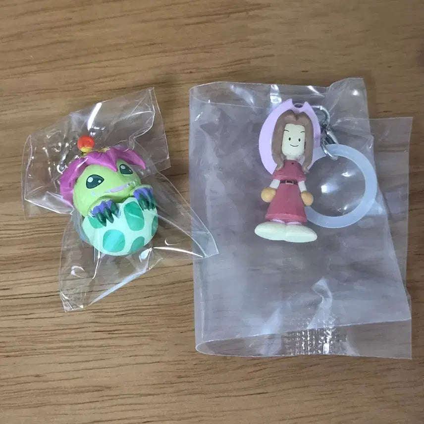 [BUNJANG] Digimon Adventure Mezilusi Gacha Set 1 & 2 Wooden Doll Keychains with Mimi & Palmon / 디지몬 어드벤처 메지루시 가챠 1탄 2탄 목각인형 미나 팔몬 랜덤 피규어 키링 일괄 양도