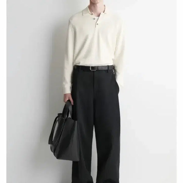[BUNJANG] COS Pleated Cotton Wide Leg Trousers / (50) 코스 플리티드 코튼 와이드 레그 트라우저