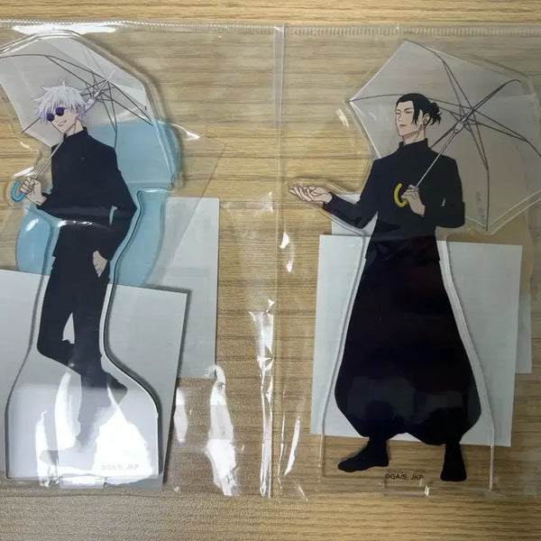 [BUNJANG] Jujutsu Kaisen Gojo & Geto Umbrella Acrylic Stand Set (Sealed) / (미개봉) 주술회전 우산 고죠 게토 아크릴 굿즈