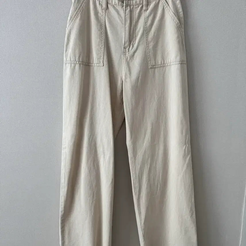 [BUNJANG] FromBeginning Wide Cotton Pants Beige S / 프롬비기닝 와이드 코튼 팬츠 베이지 S