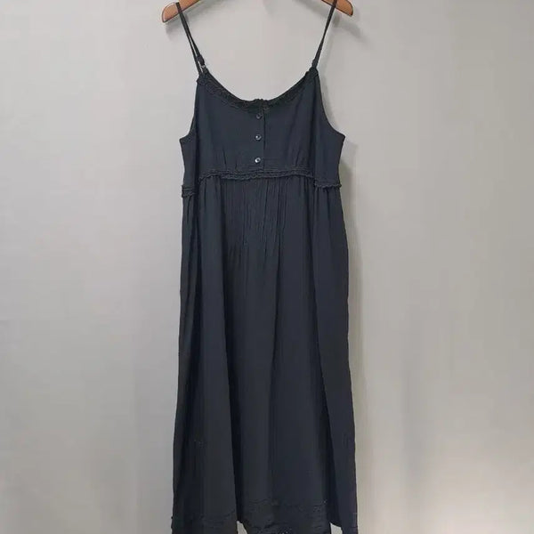 [BUNJANG] Black Lace Camisole Dress / 검정색 레이스 끈나시 원피스