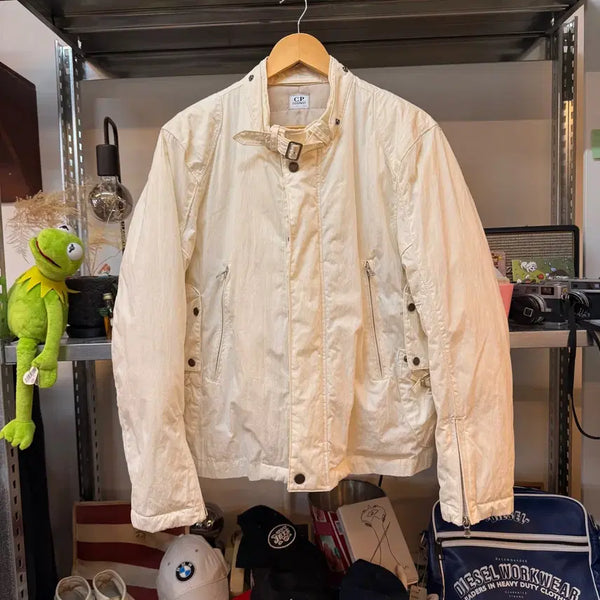 [BUNJANG] C.P. Company 00s Motorcycle Neck Buckle Goose Down Bomber Jacket / 00S CP COMPANY 모터사이클 베이스 넥 버클 구스다운 봄버