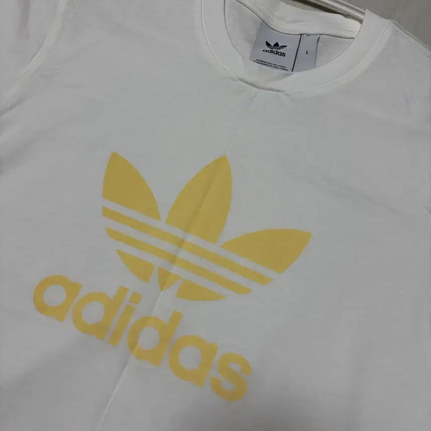 [BUNJANG] Adidas Trefoil T-Shirt Yellow L / 새상품>>아디다스 트레포일 반팔 티셔츠 옐로우 L