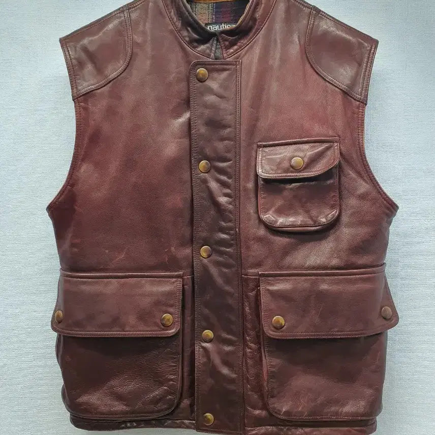 [BUNJANG] Nautica Vintage Genuine Leather Vest Size 100 / 노티카 빈티지 통가죽조끼 100