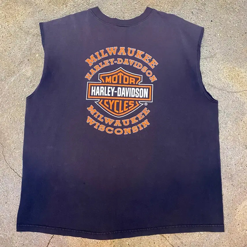 [BUNJANG] US Vintage Harley-Davidson Sleeveless Tank Top XL / 미국 빈티지 할리데이비슨 민소매 나시