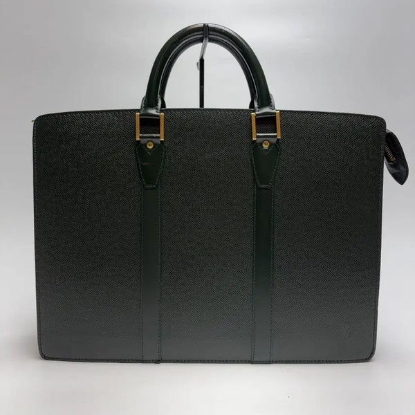 [BUNJANG] Louis Vuitton Taiga Lozan Briefcase Green Leather / 루이비통 타이가 로잔 서류가방 그린 (남녀공용 브리프케이스)