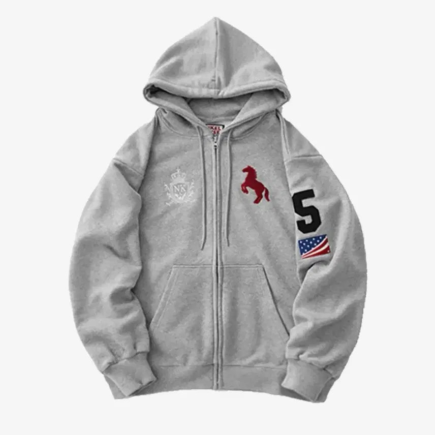 [BUNJANG] Nickel House Nickel 26 Donkey Hoodie Zip-up Grey Size 1 / 닉켈하우스 닉켈 26 동키 후드집업 그레이 사이즈1