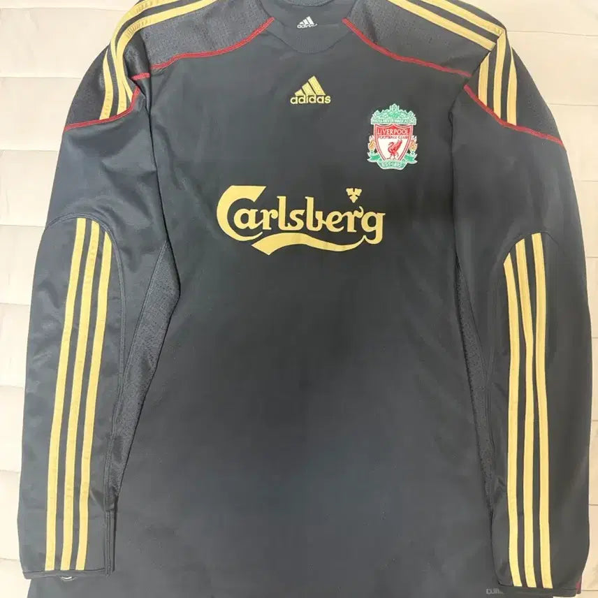[BUNJANG] Liverpool Fernando Torres 2009-2010 Home Long Sleeve Football Shirt (Official Print, Overseas XL) / 09-10 리버풀 토레스 검골 긴팔  [해외XL]