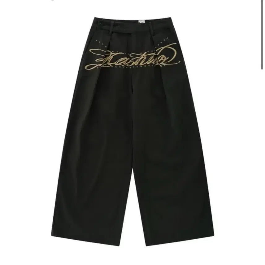 [BUNJANG] Chashico Embroidered Pintuck Wide Pants / 카시코 핀턱와이드팬츠 Embroidered Pintuck Wide Pants