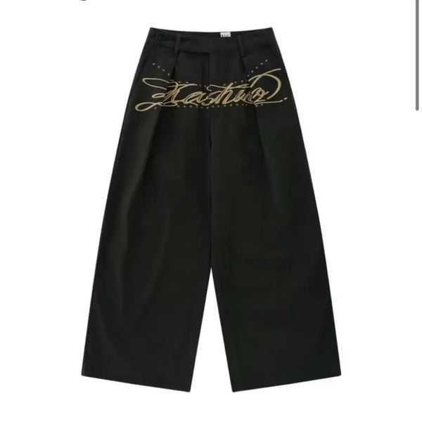 [BUNJANG] Chashico Embroidered Pintuck Wide Pants / 카시코 핀턱와이드팬츠 Embroidered Pintuck Wide Pants