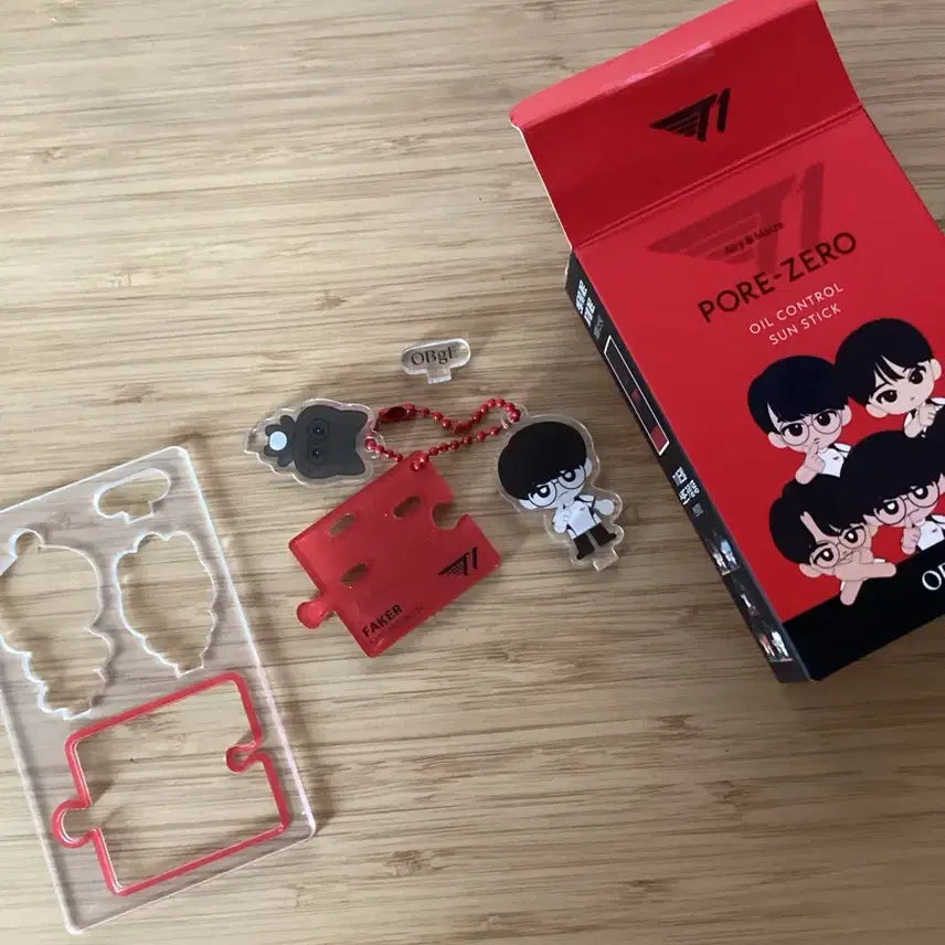 [BUNJANG] PORE ZERO Oil Control Sunstick with Faker Random Keychain Set / PORE ZERO 오일 컨트롤 선스틱 랜덤키링(페이커)