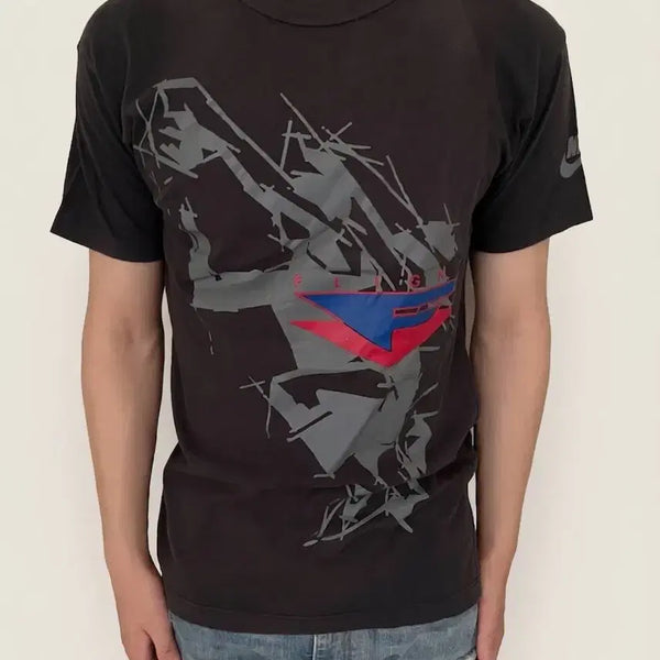 [BUNJANG] Nike 90s Silver Tag Flight Graphic T-Shirt (Size M) / [빈티지/90s] 나이키 은탭 플라이트(FLIGHT) 그래픽 반팔 티셔츠 M