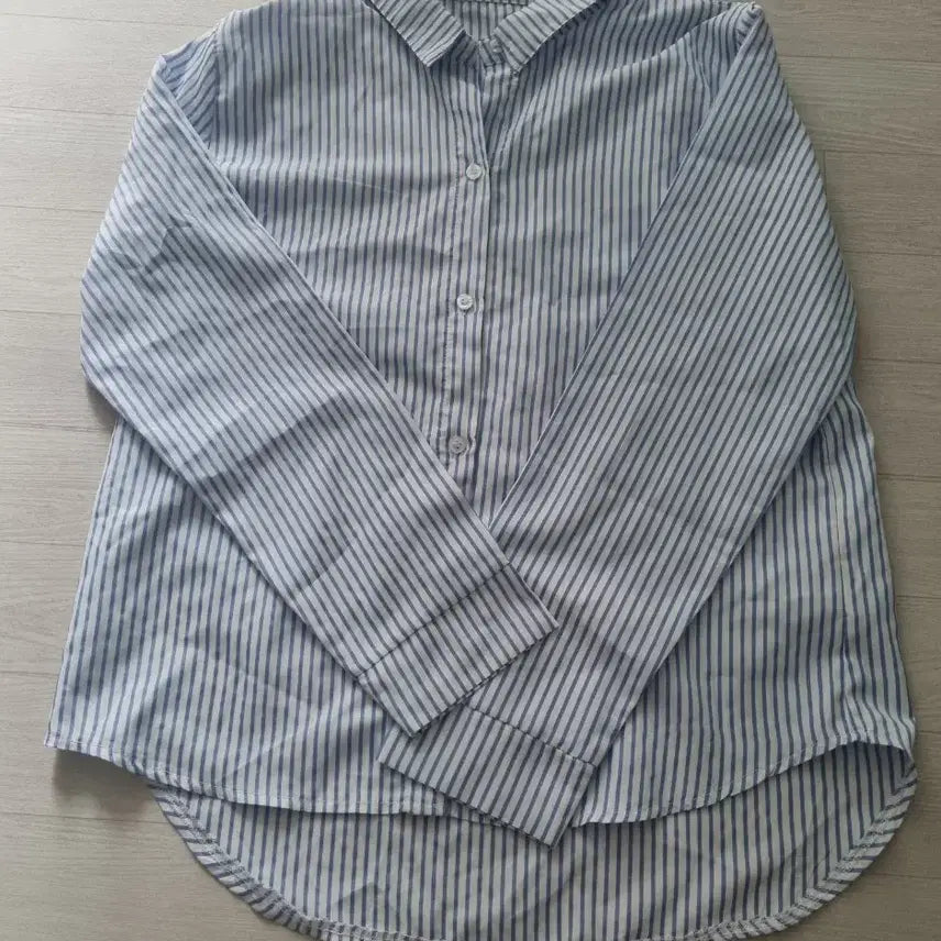 [BUNJANG] Stripe Shirt Blue / 스트라이프 셔츠 블루