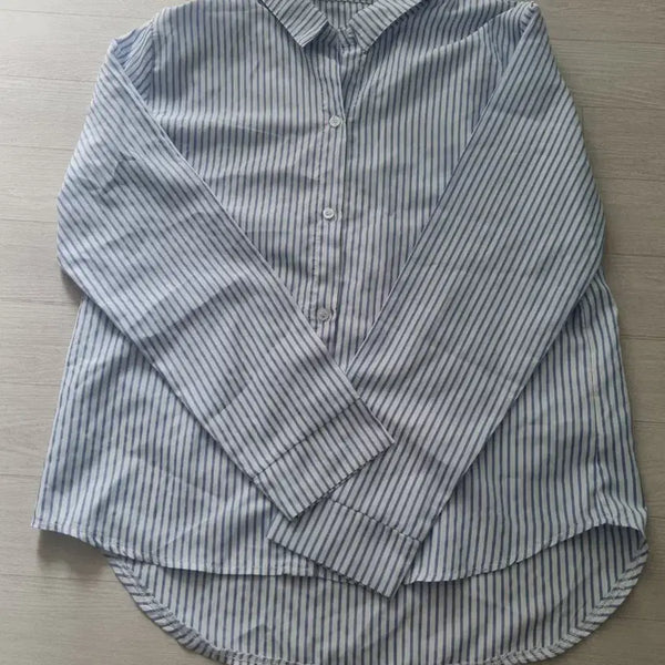[BUNJANG] Stripe Shirt Blue / 스트라이프 셔츠 블루