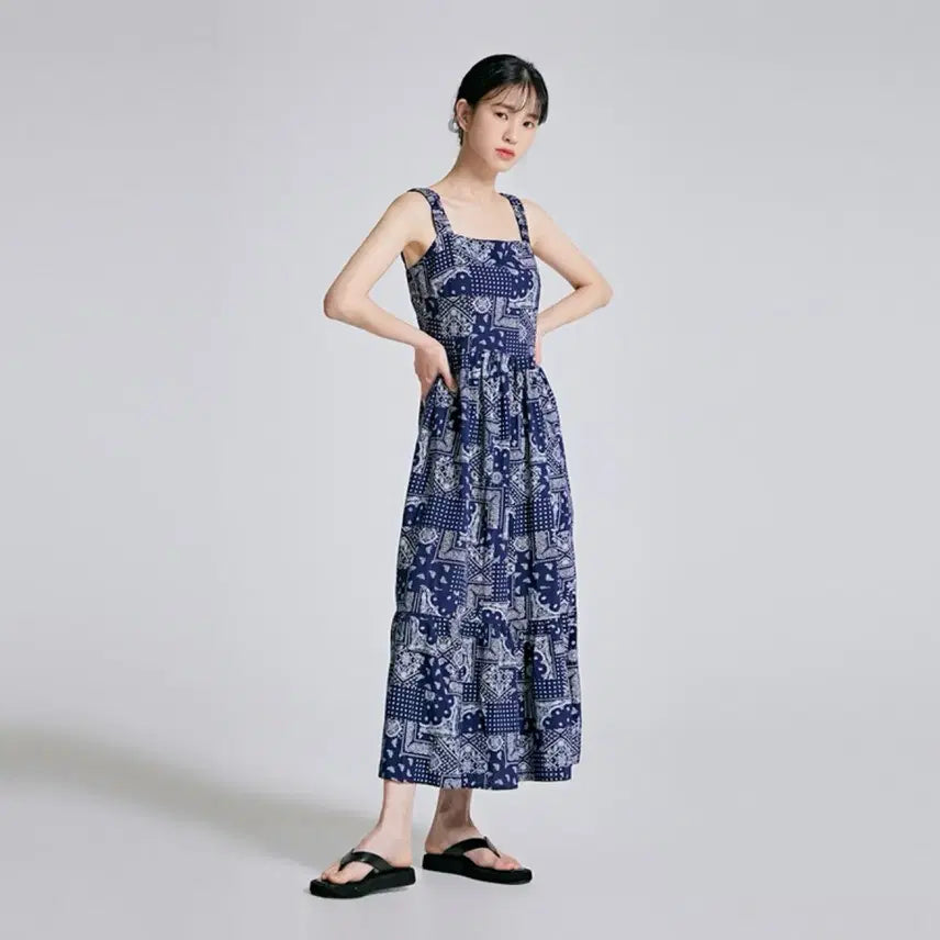 [BUNJANG] SPAO Bandana Long Bustier Dress - Size S / 새상품)스파오 반다나 롱 뷔스티에 원피스 S