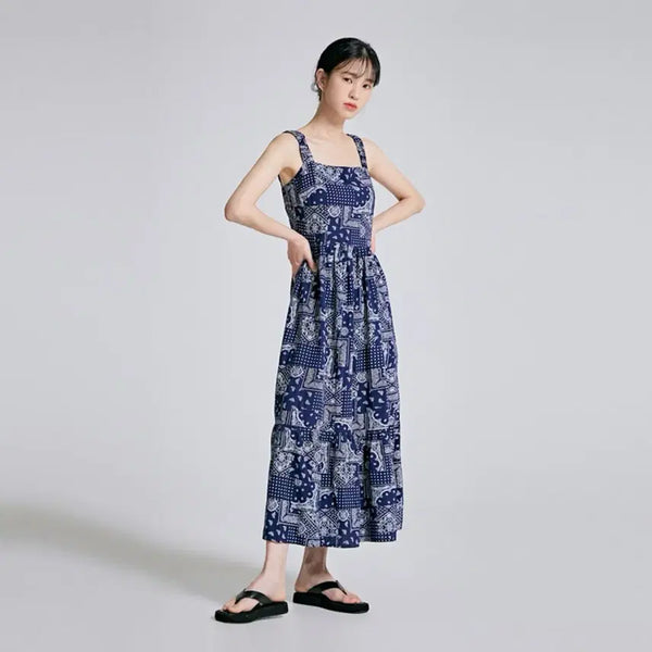 [BUNJANG] SPAO Bandana Long Bustier Dress - Size S / 새상품)스파오 반다나 롱 뷔스티에 원피스 S