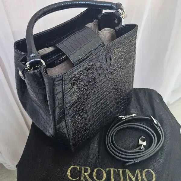 [BUNJANG] Crotimo Crocodile Leather Tote Bag / 크로티모 악어백