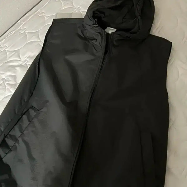 [BUNJANG] Nylon Hood String Vest Cargo / 나일론 후드 스트링 조끼 카고 무신사 브랜드 에이블리 교신교환