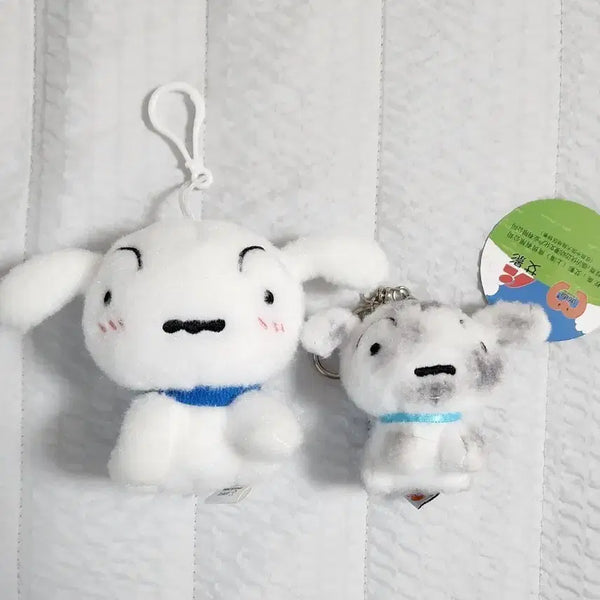 [BUNJANG] Crayon Shin-chan White Dog (Shiro) Keyring Bundle Set / [일괄판매] 탄광 마을 흰둥이 키링 + 짱구는 못말려 흰둥이 키링