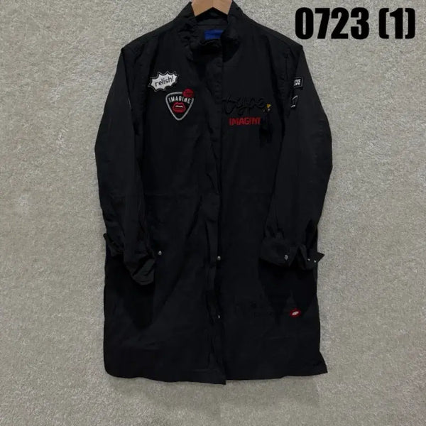[BUNJANG] Frank Stone Black Patch Long Jacket / frank stone 블랙 패치 롱 자켓