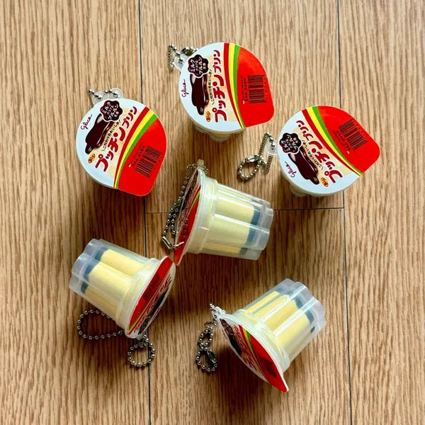[BUNJANG] Japanese Custard Pudding Keychain Set (2 pcs) / (새상품,2개 금액) 일본 커스터드 푸딩 키링